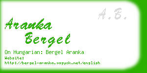 aranka bergel business card